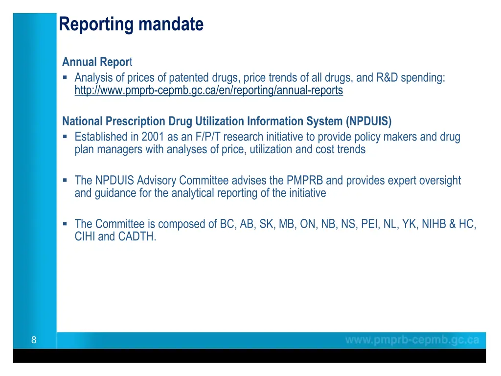 reporting mandate