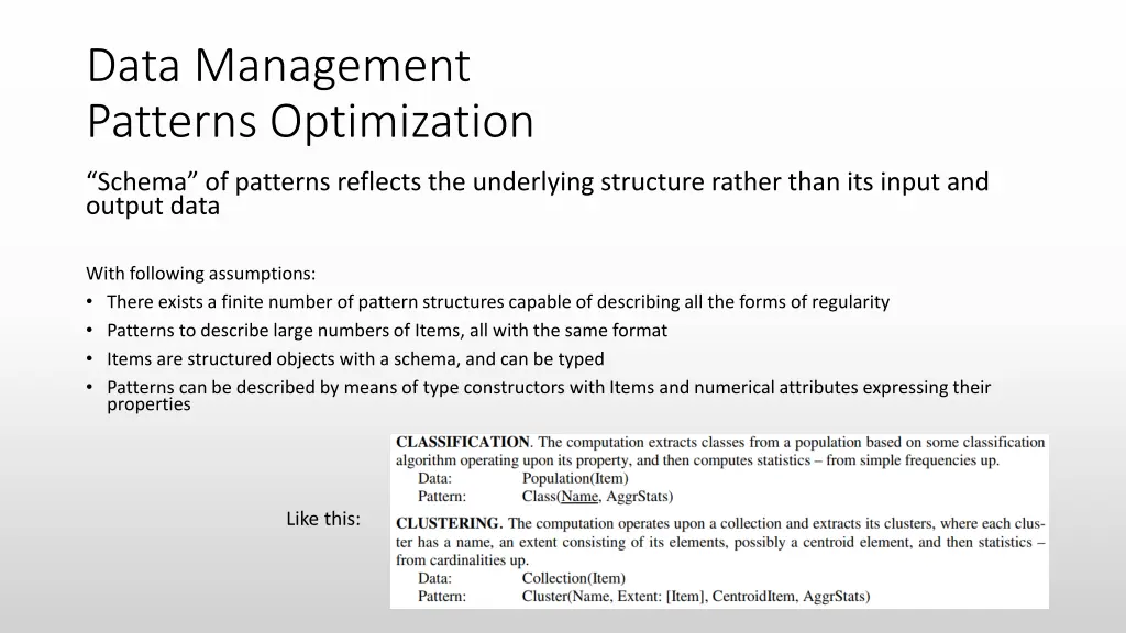 data management patterns optimization