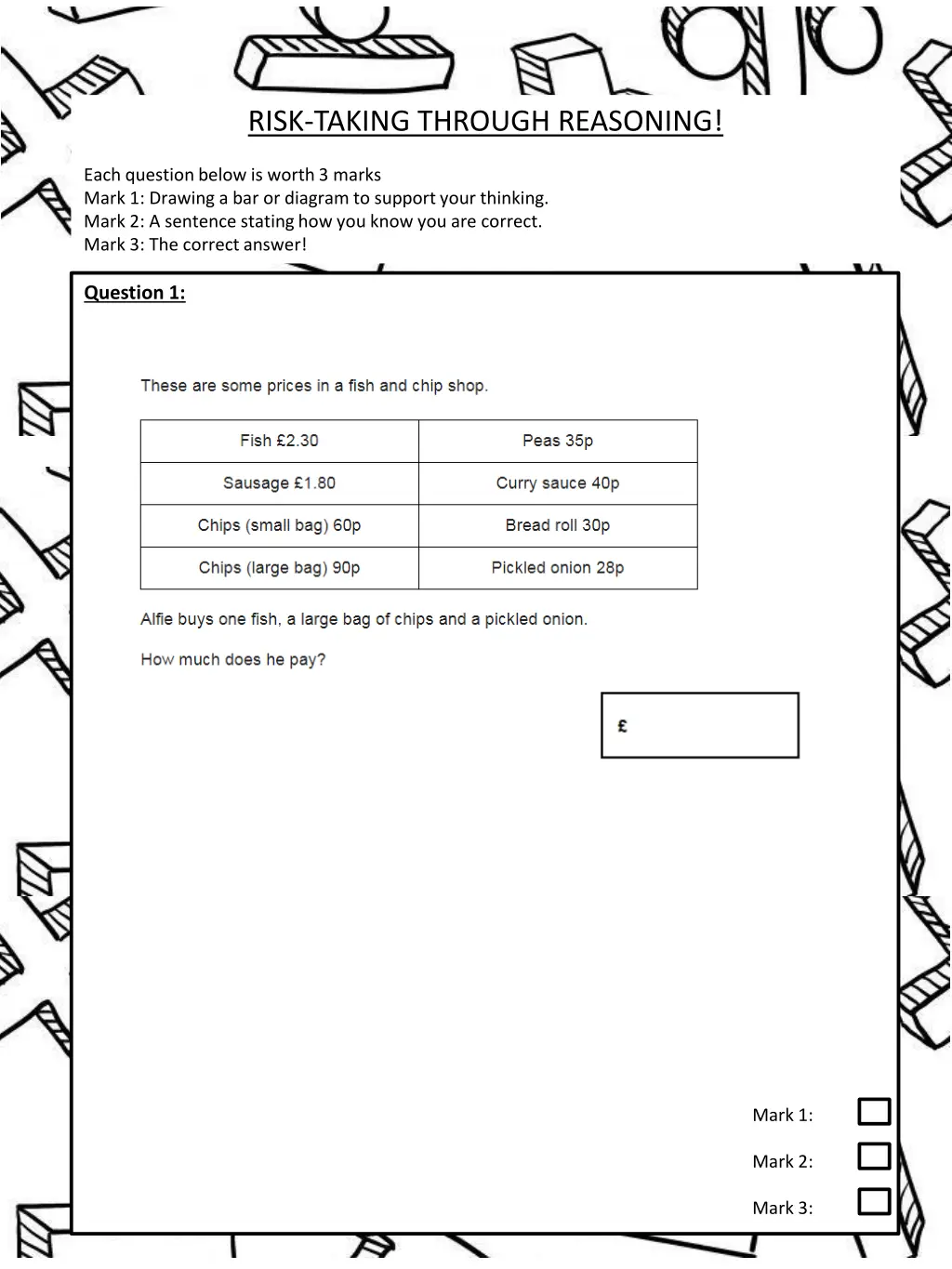 risk taking through reasoning 1