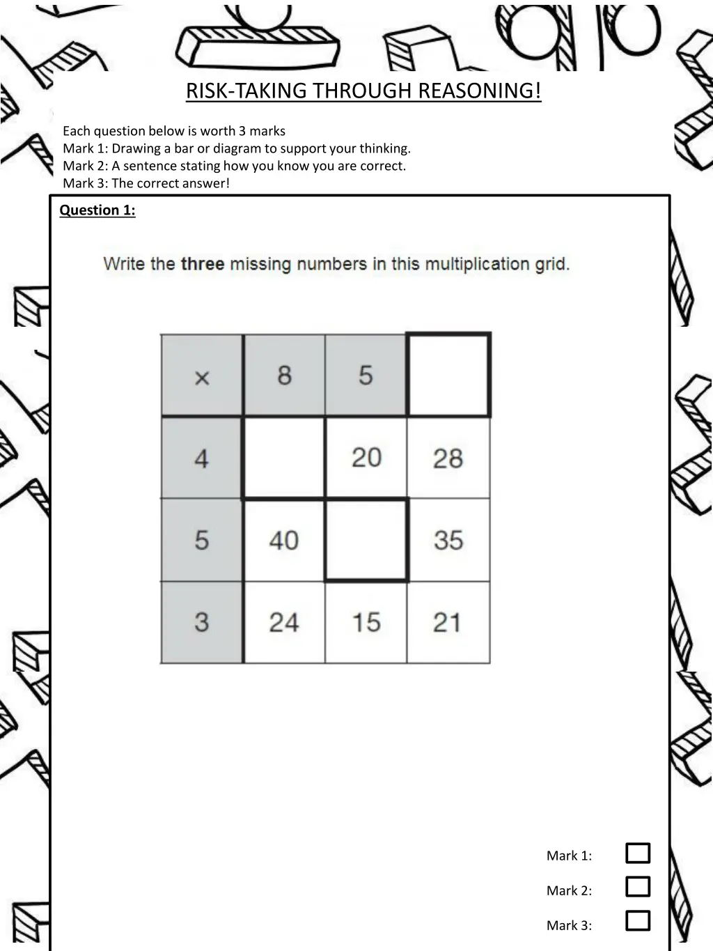 risk taking through reasoning 2