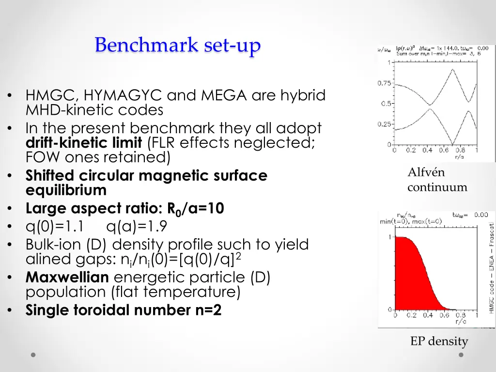 benchmark set up