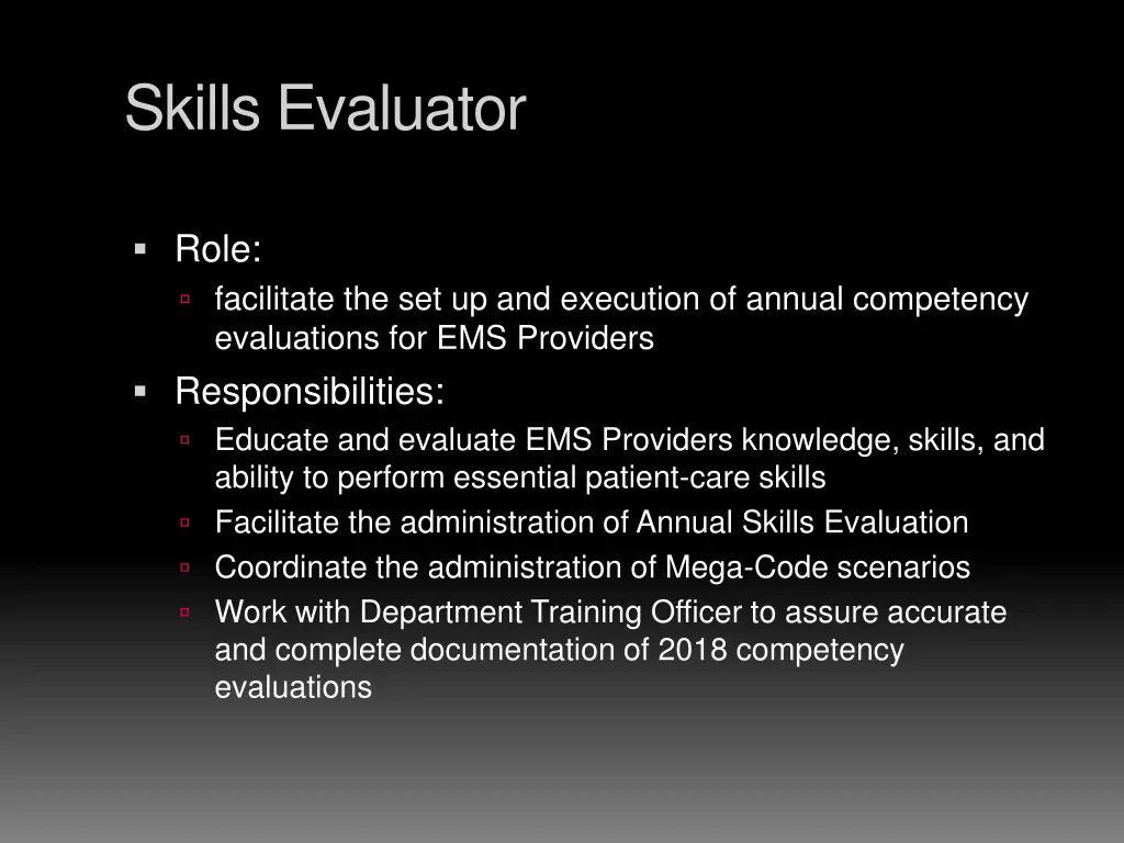 skills evaluator