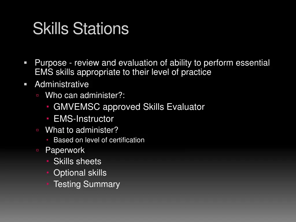 skills stations 1