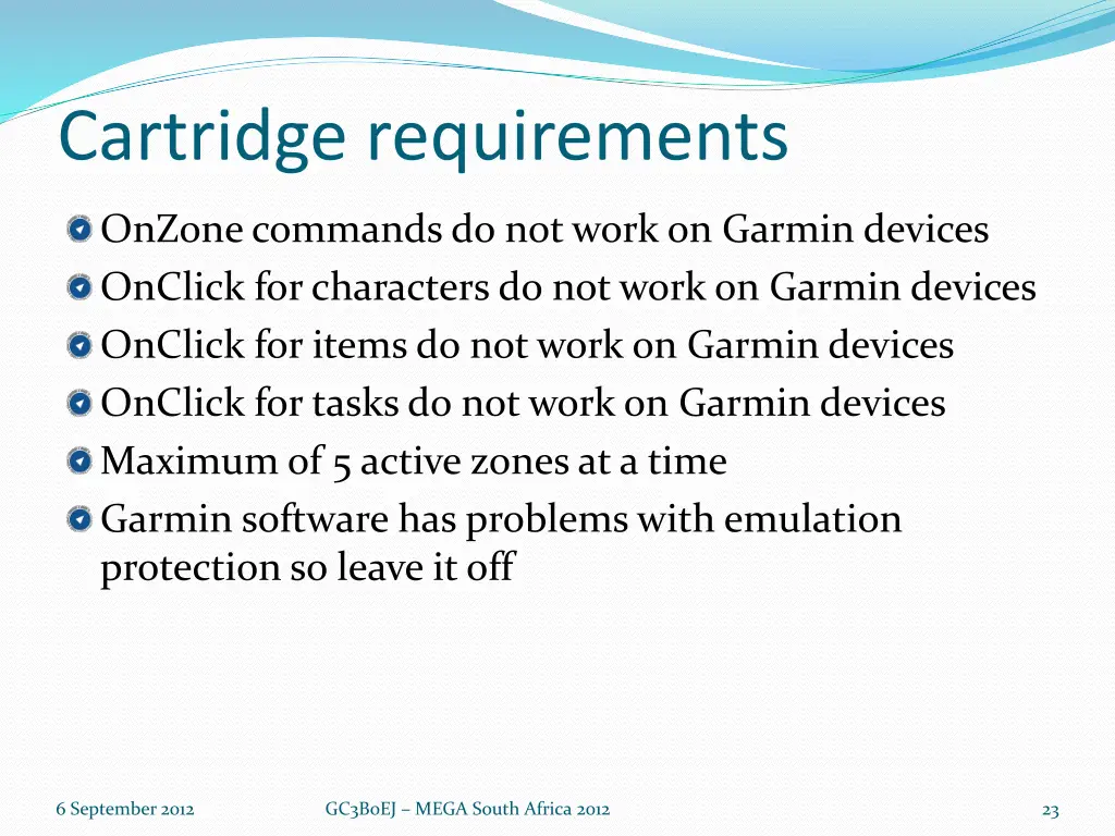 cartridge requirements 1