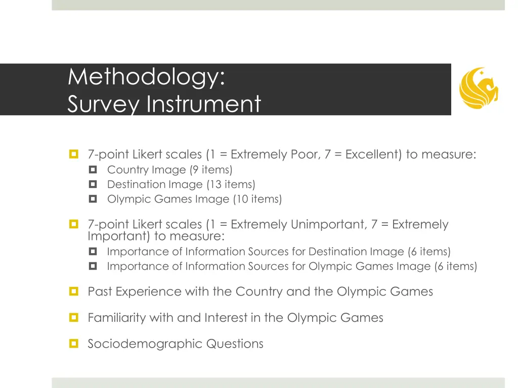 methodology survey instrument