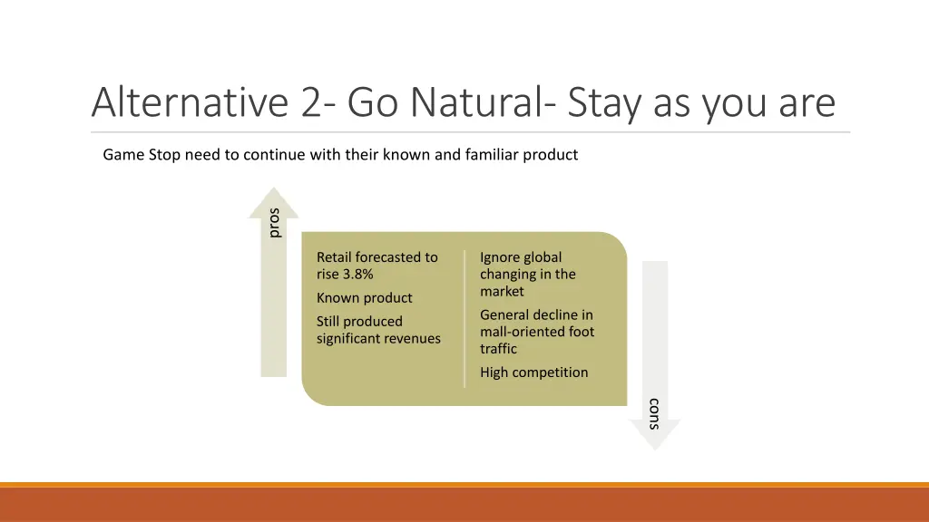 alternative 2 go natural stay as you are