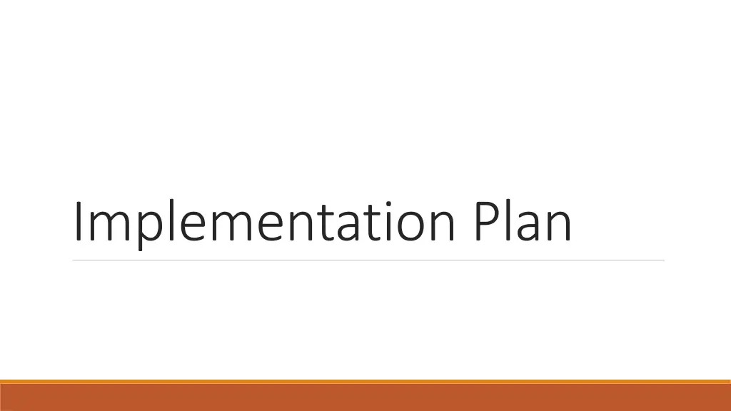 implementation plan