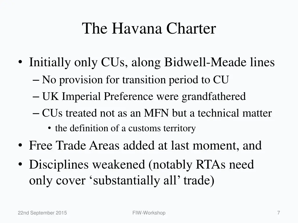 the havana charter