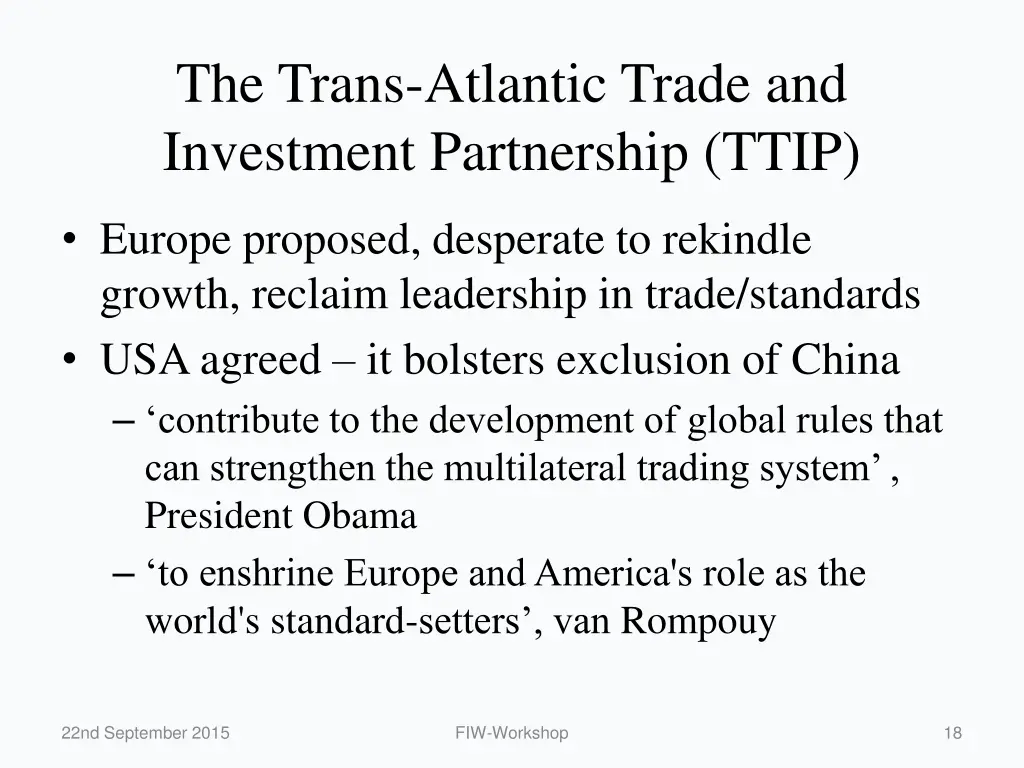 the trans atlantic trade and investment