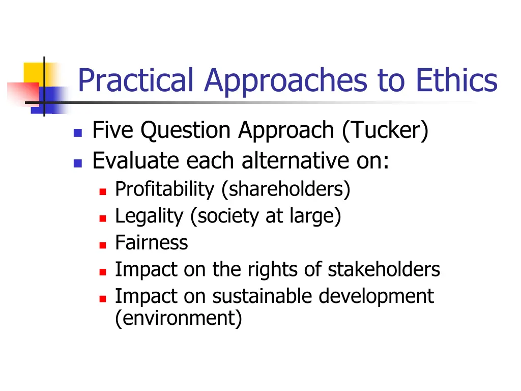 practical approaches to ethics