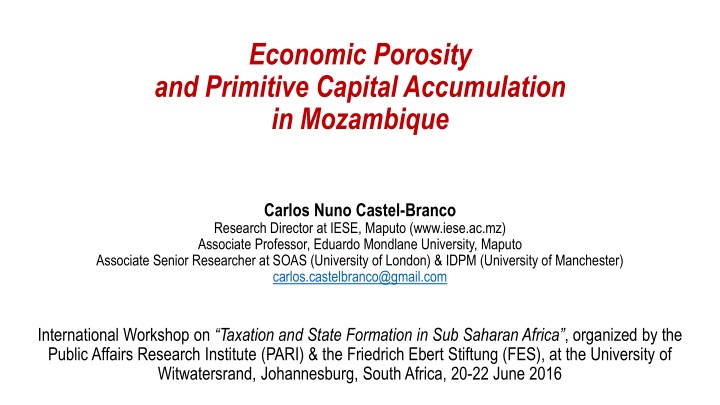 economic porosity and primitive capital