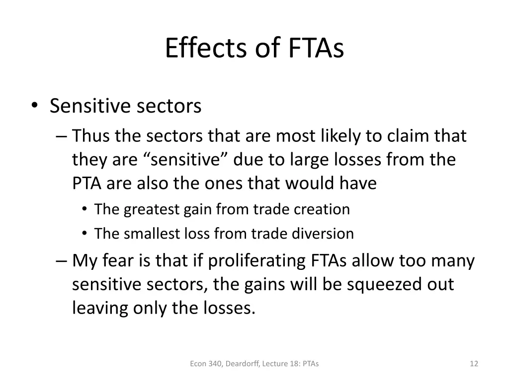 effects of ftas 5