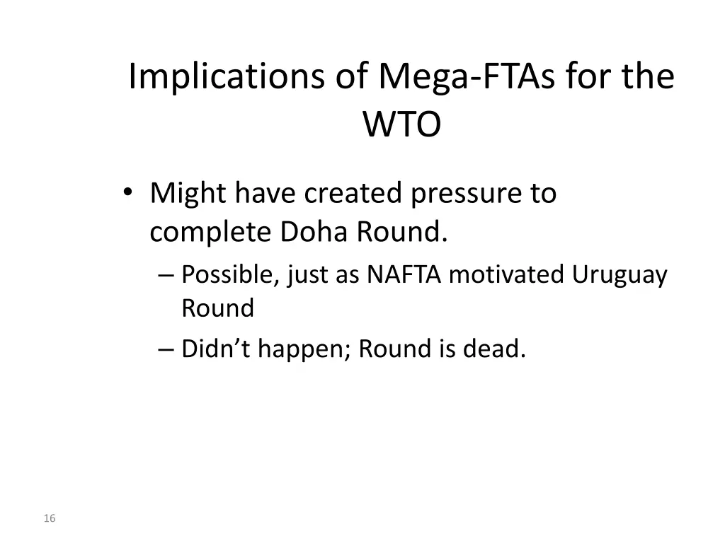 implications of mega ftas for the wto