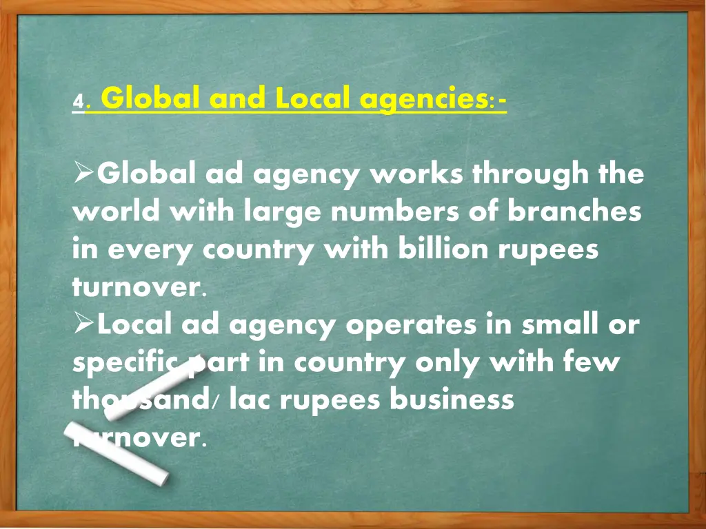 4 global and local agencies