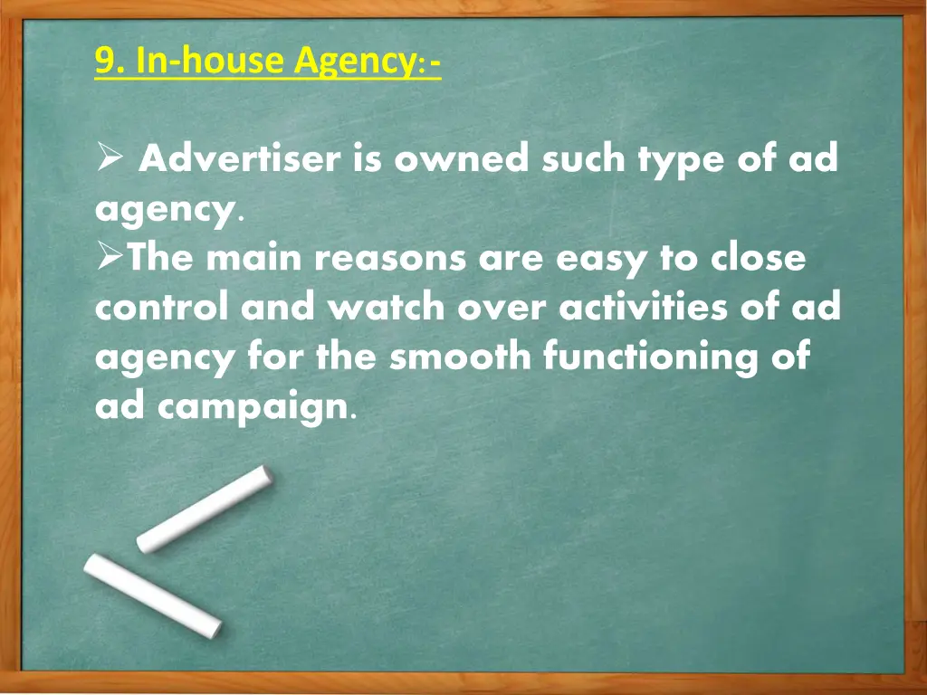 9 in house agency