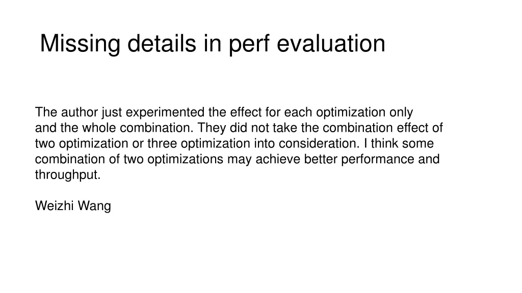 missing details in perf evaluation 1