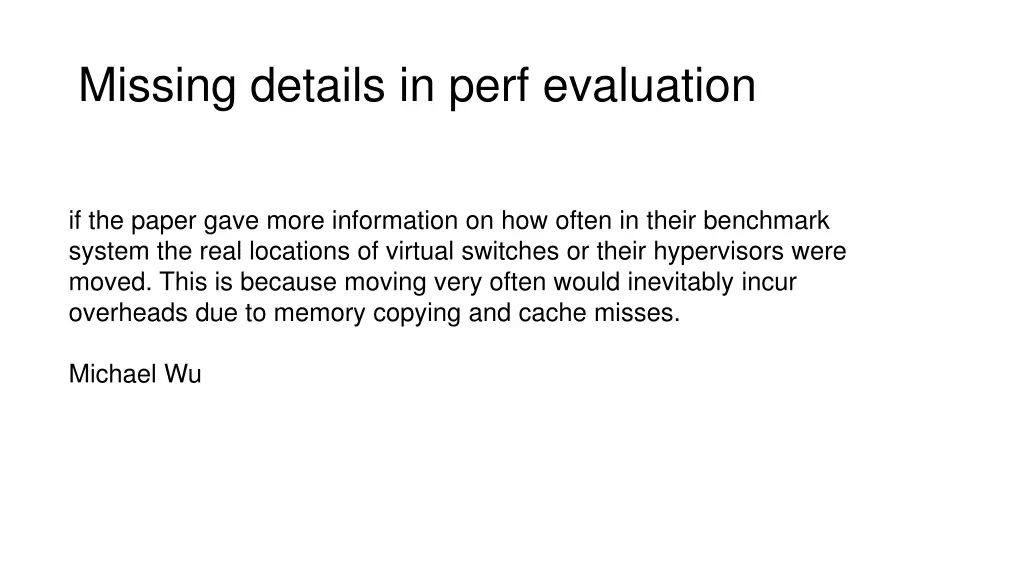 missing details in perf evaluation