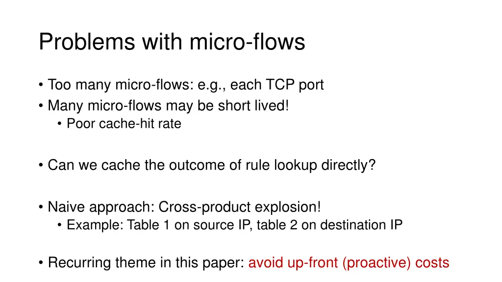 problems with micro flows