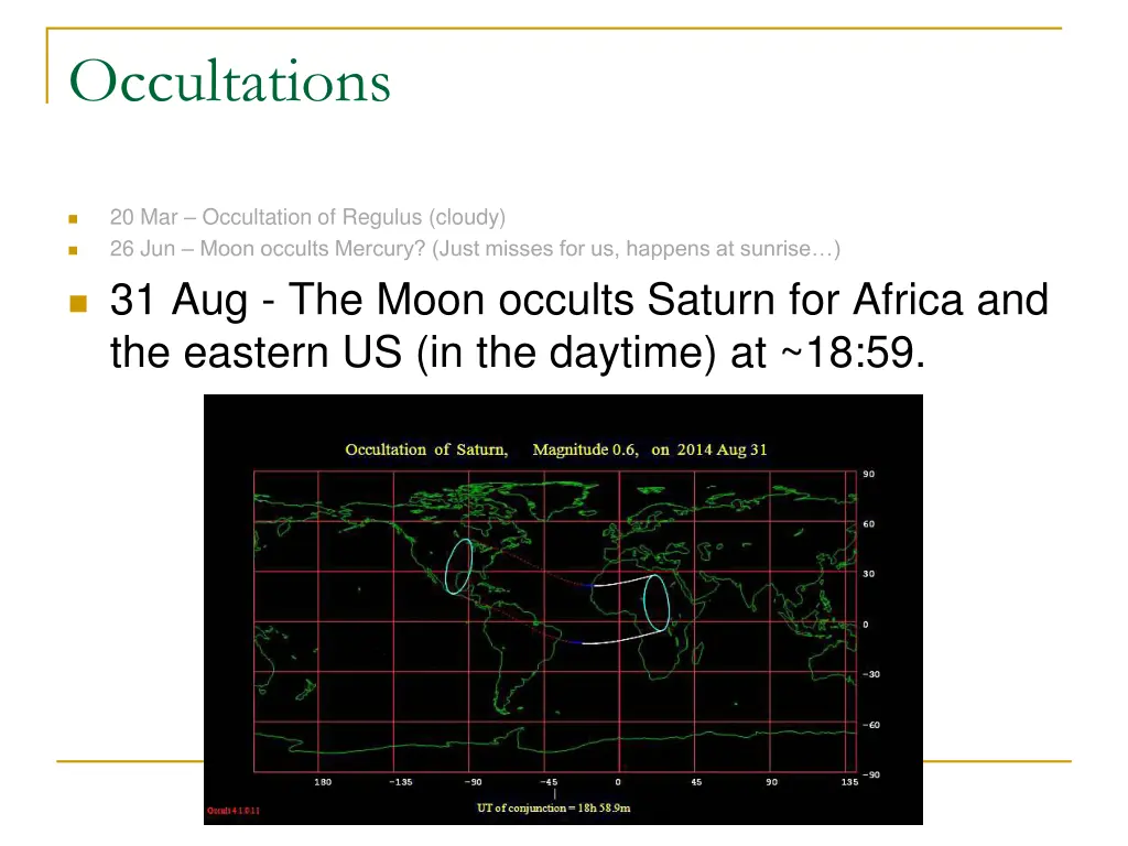 occultations