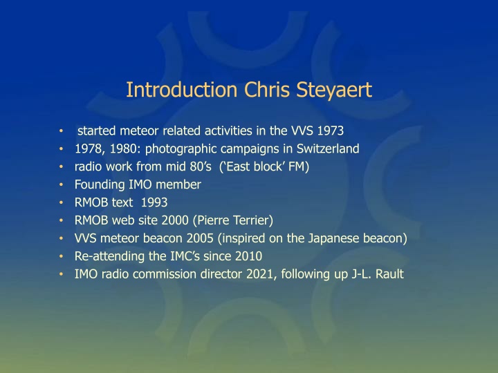 introduction chris steyaert