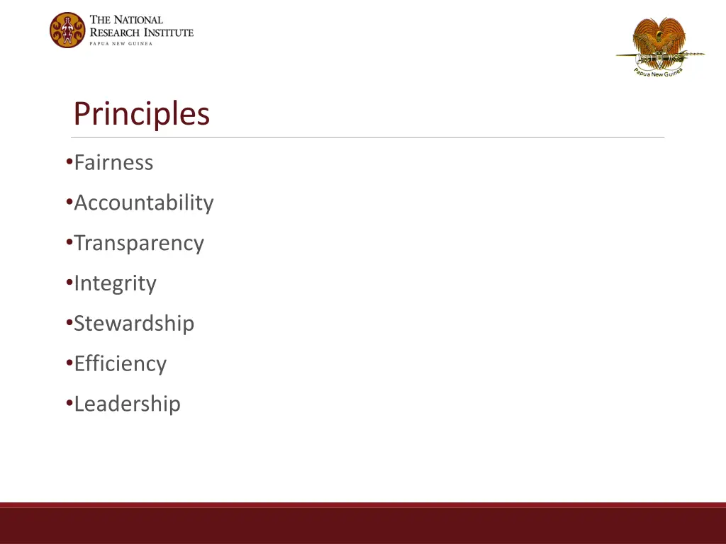 principles