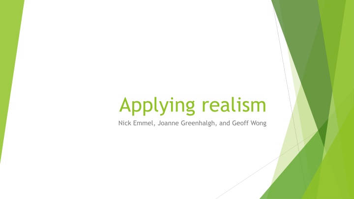 applying realism nick emmel joanne greenhalgh