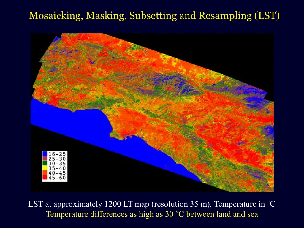 mosaicking masking subsetting and resampling lst