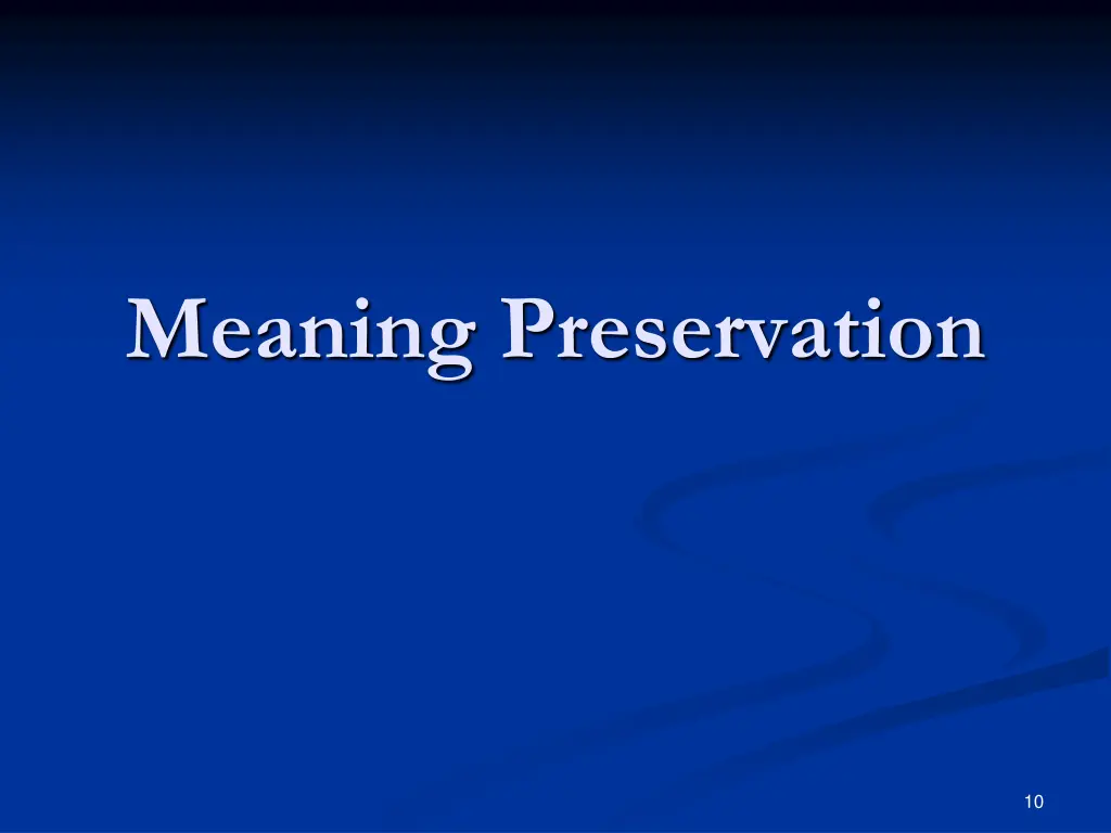 meaning preservation