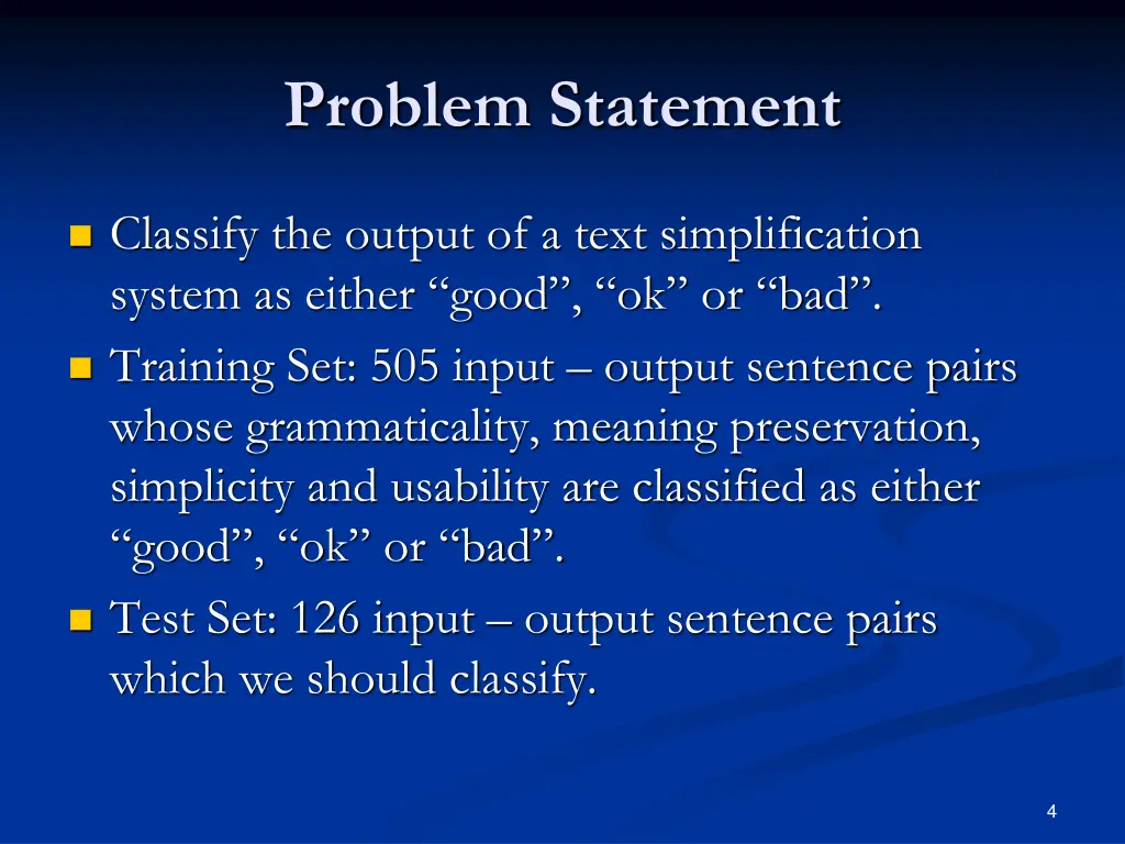 problem statement