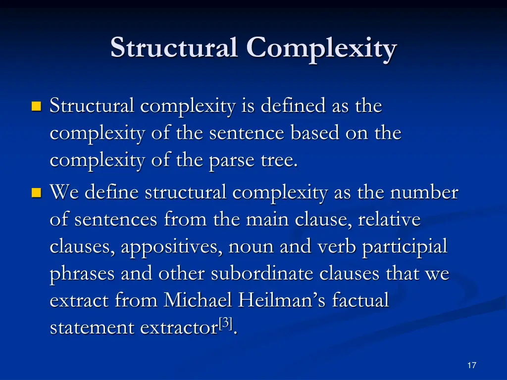 structural complexity