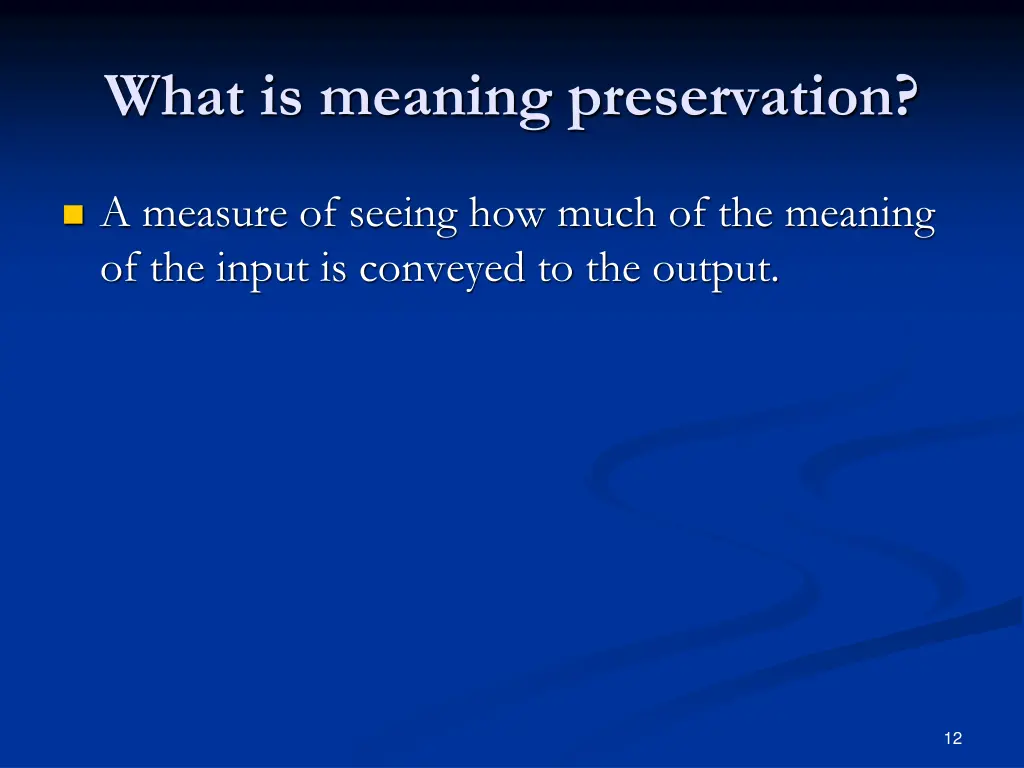 what is meaning preservation