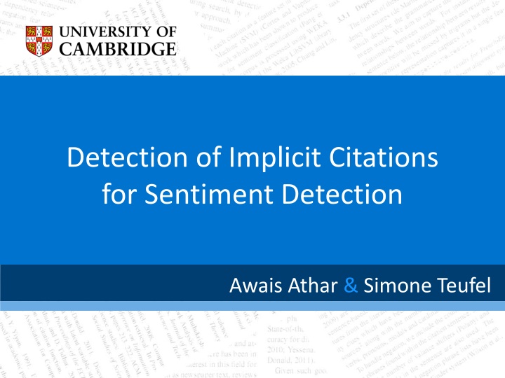 detection of implicit citations for sentiment