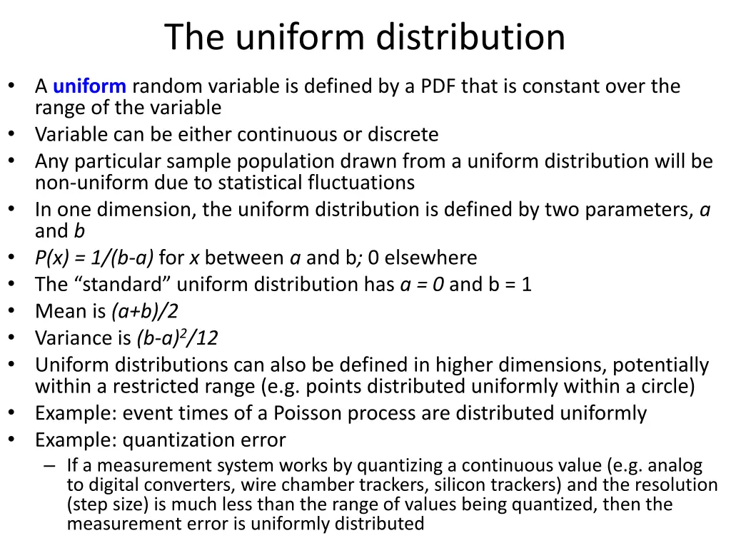 the uniform distribution