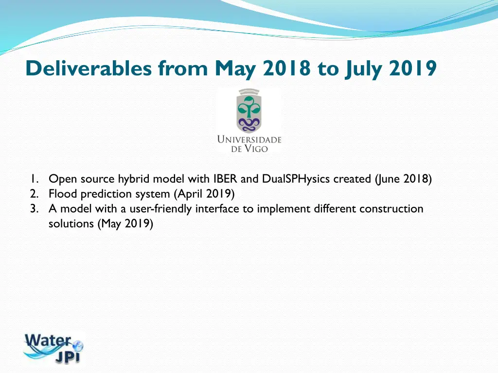 deliverables from may 2018 to july 2019 1