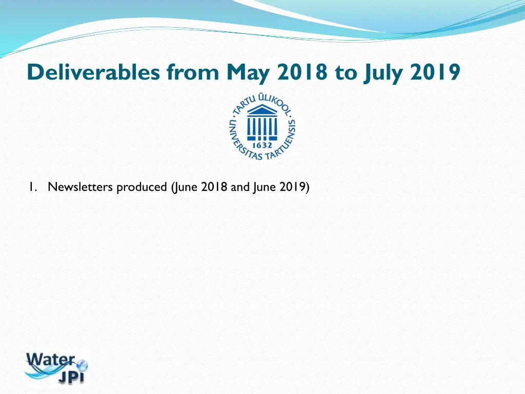 deliverables from may 2018 to july 2019 4