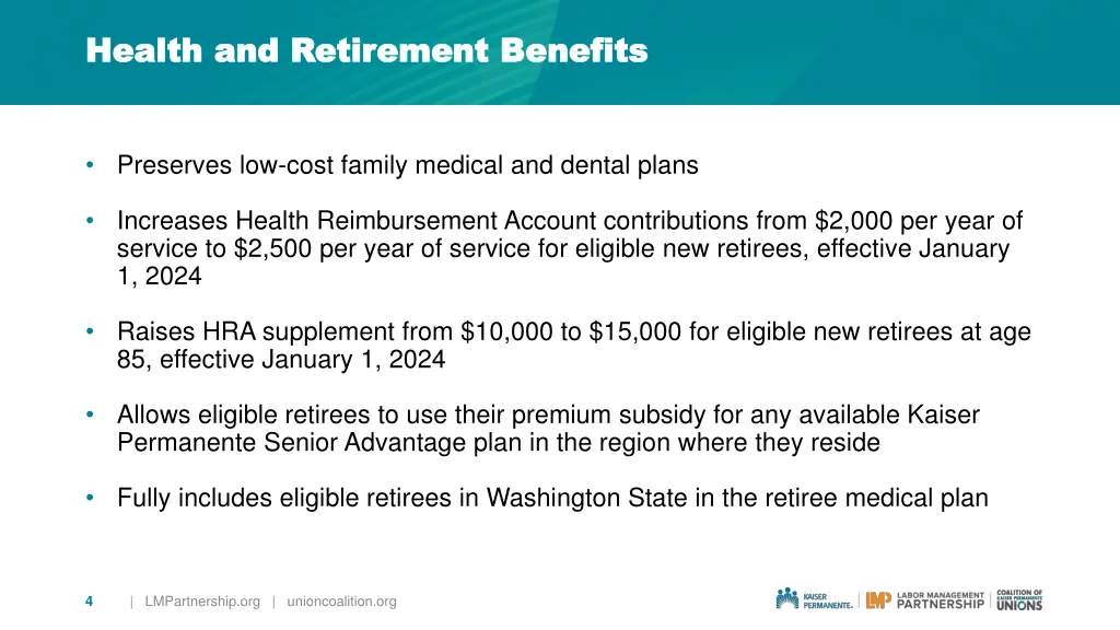 health and retirement benefits health