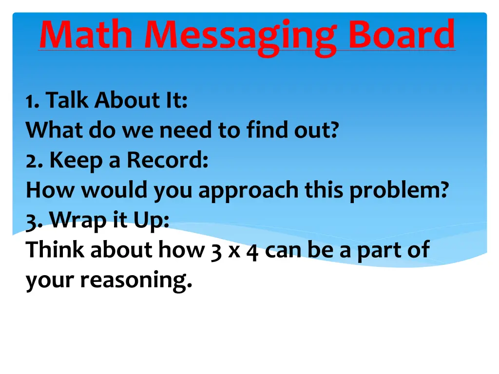 math messaging board