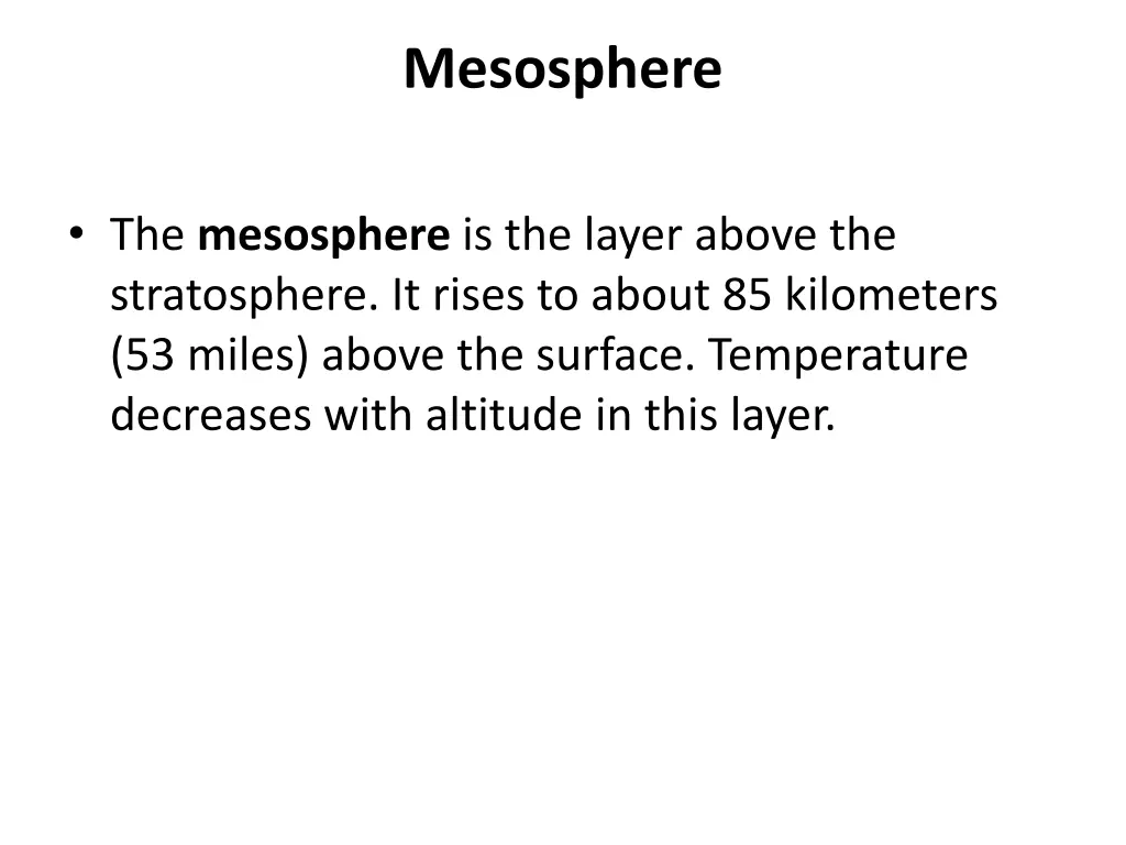 mesosphere