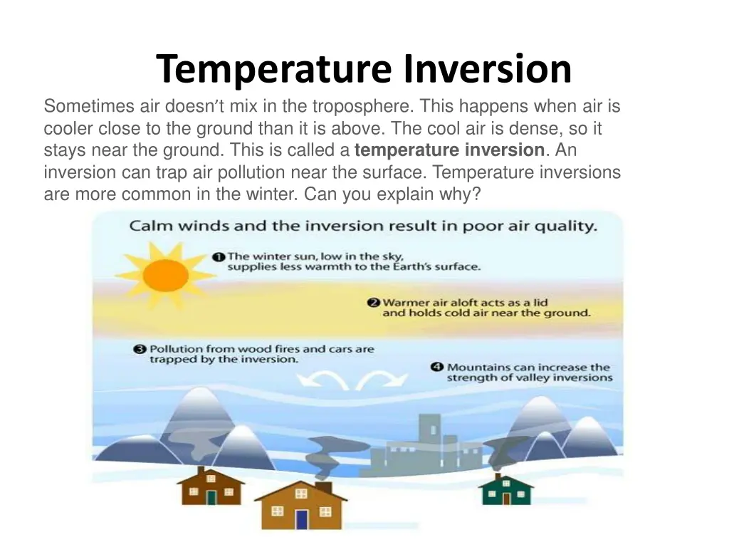 temperature inversion sometimes air doesn