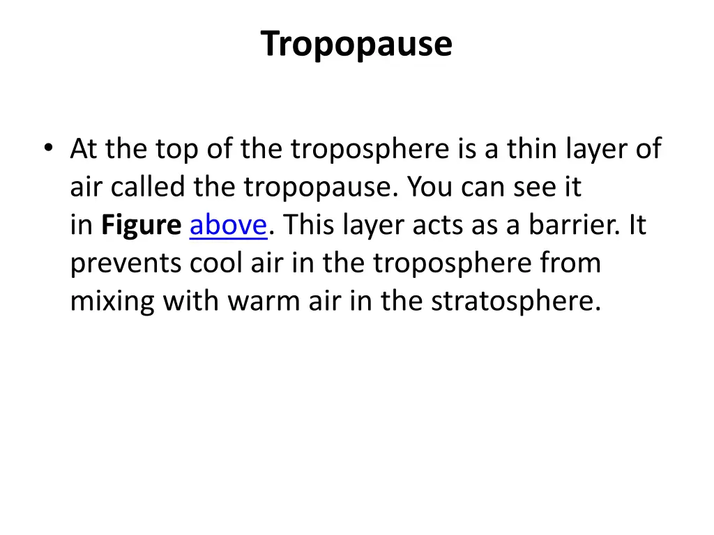 tropopause