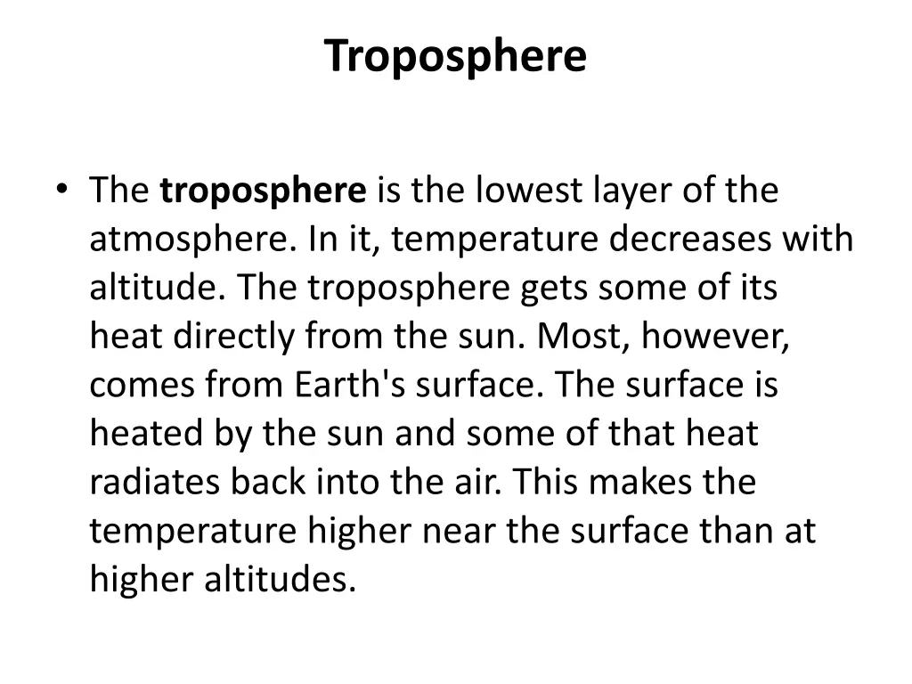 troposphere