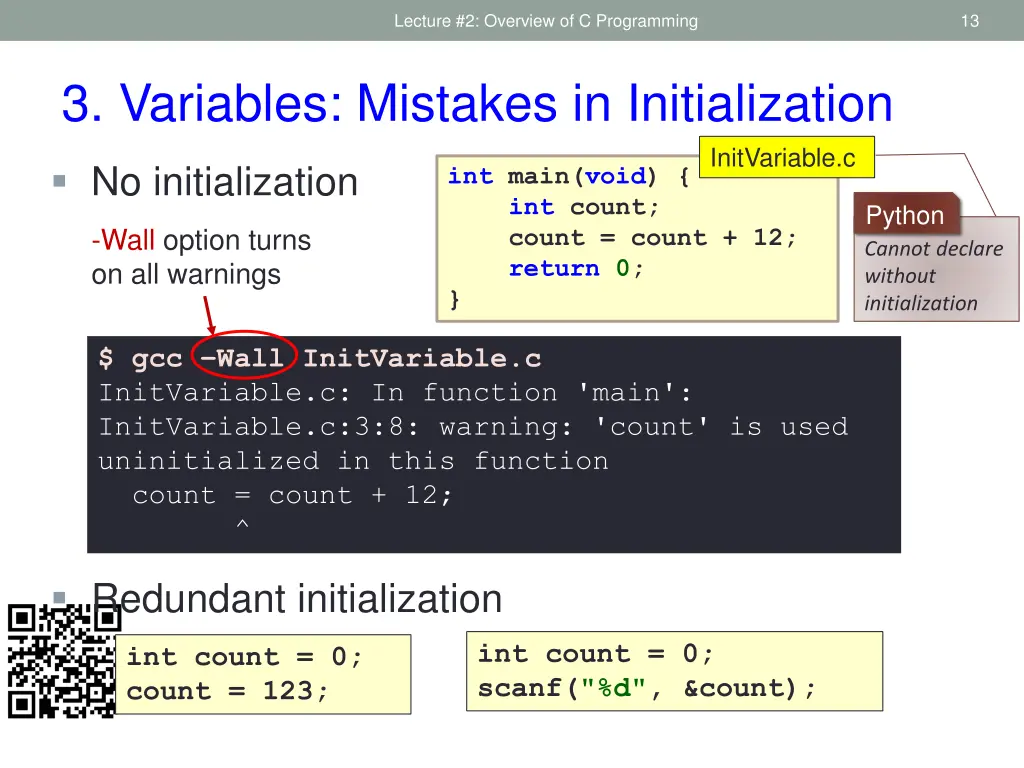 lecture 2 overview of c programming 11