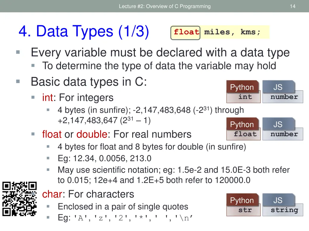 lecture 2 overview of c programming 12