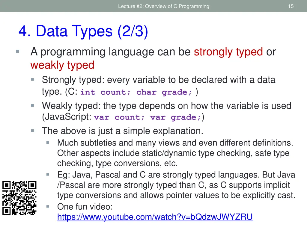 lecture 2 overview of c programming 13