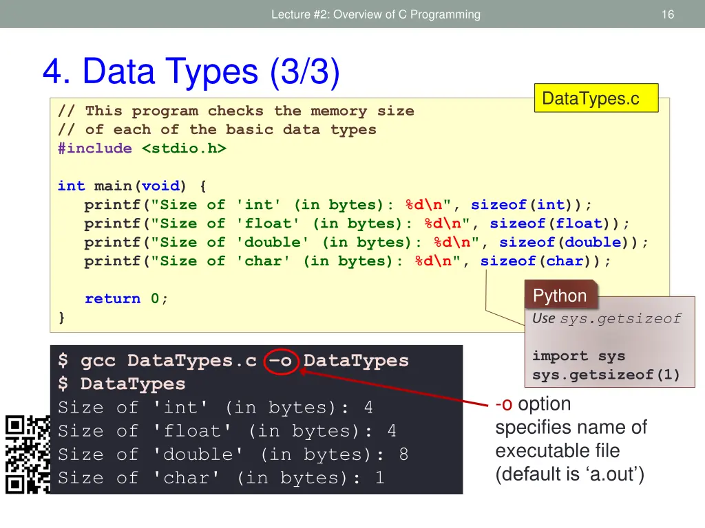 lecture 2 overview of c programming 14