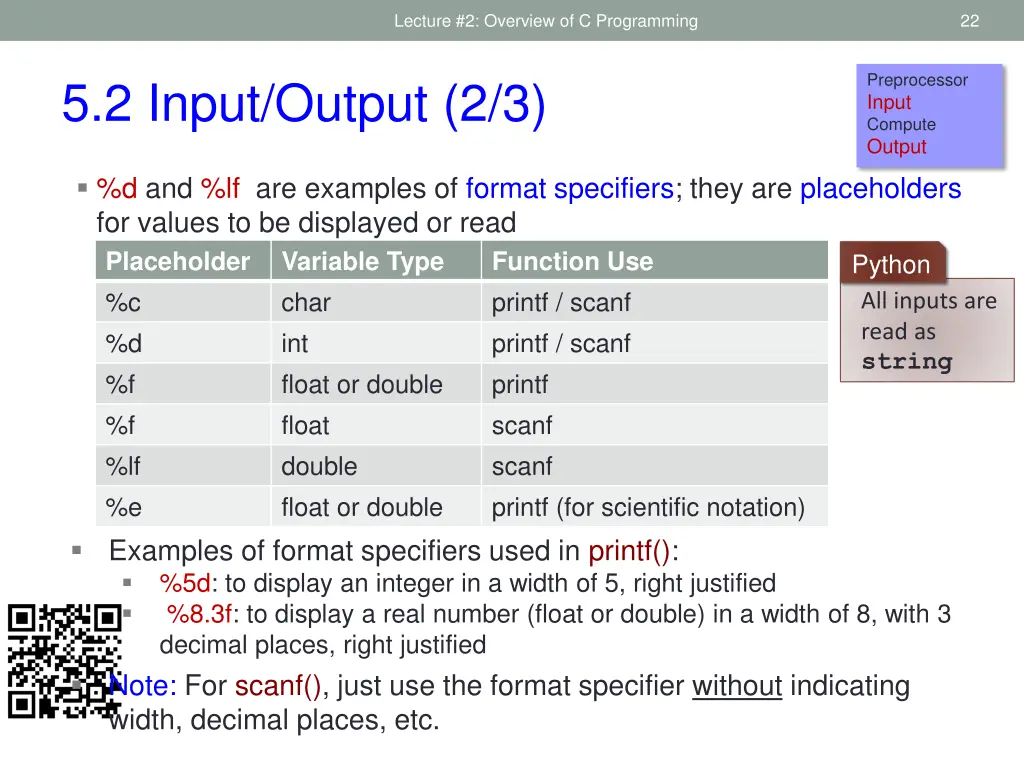 lecture 2 overview of c programming 20