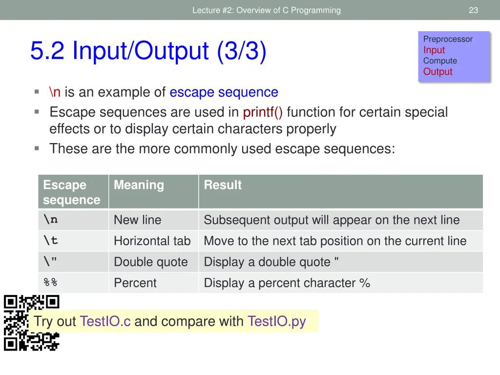 lecture 2 overview of c programming 21