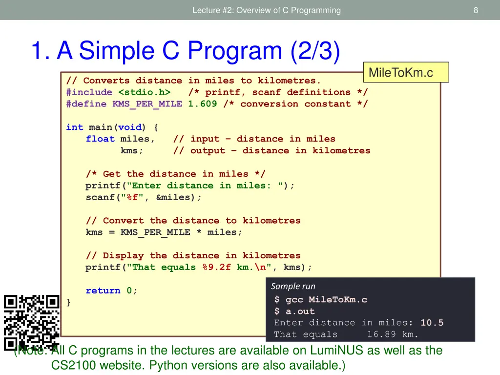 lecture 2 overview of c programming 6