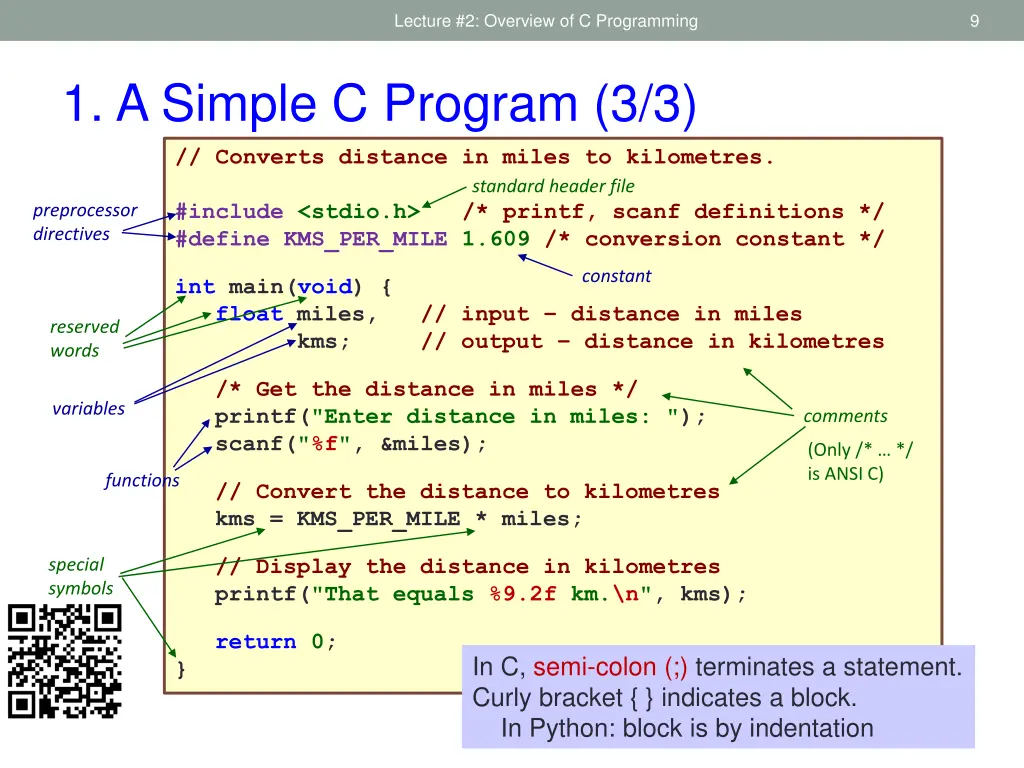 lecture 2 overview of c programming 7