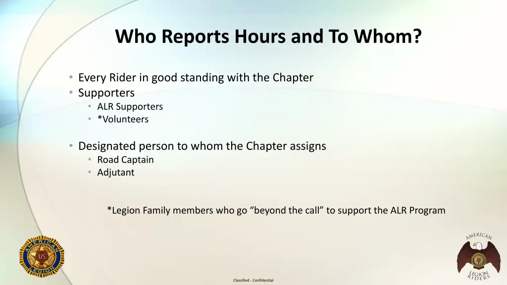 who reports hours and to whom